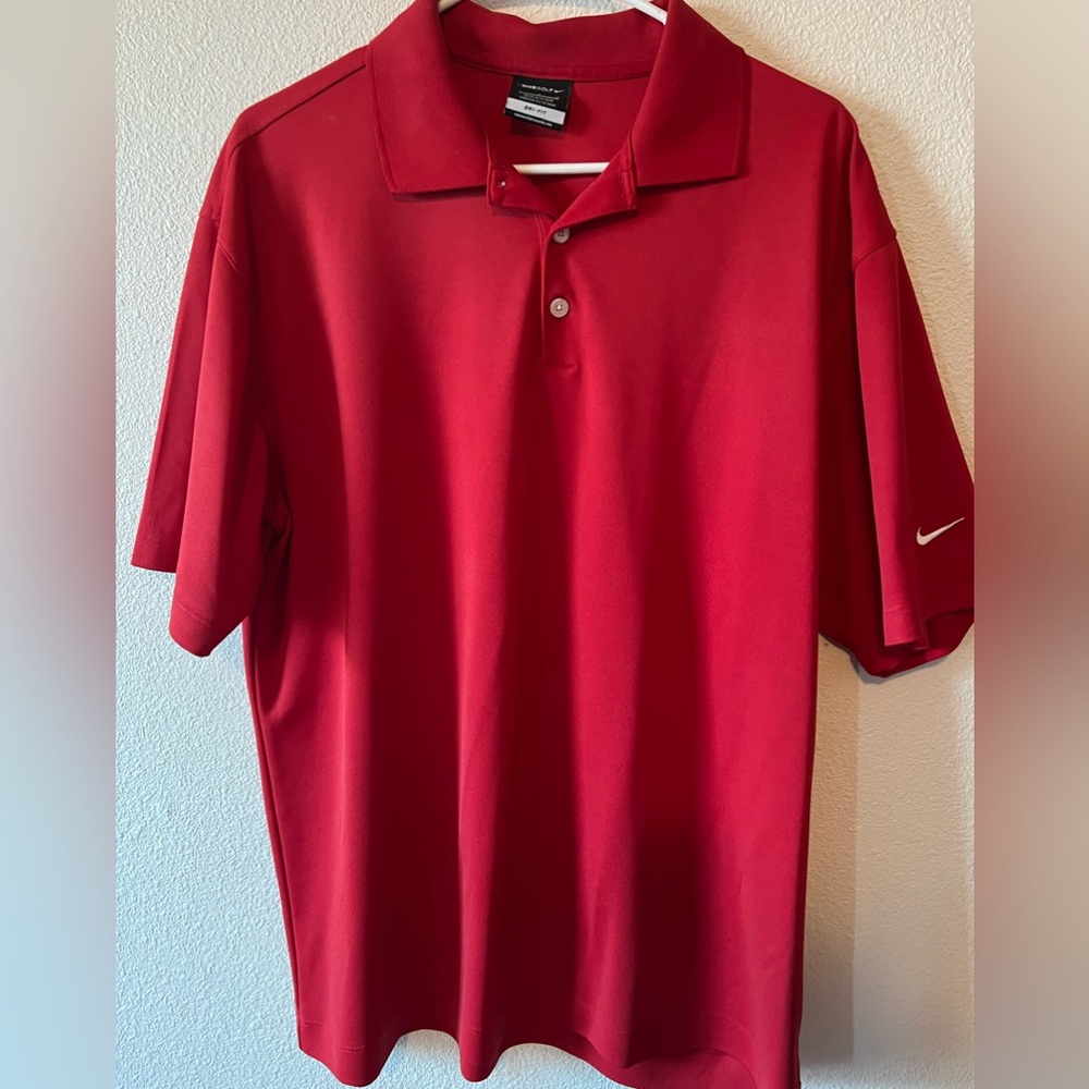 2/$35 Red Nike Golf polo Size Lg.